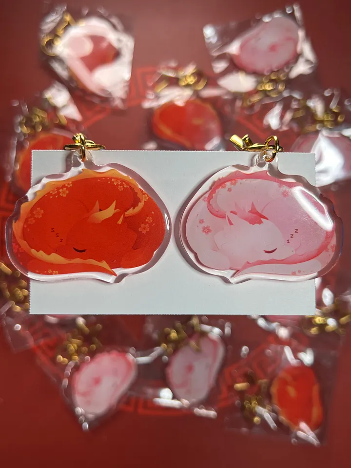 Sakura Sleepy Zodiac Dragon - Reversible Charm product image (1)