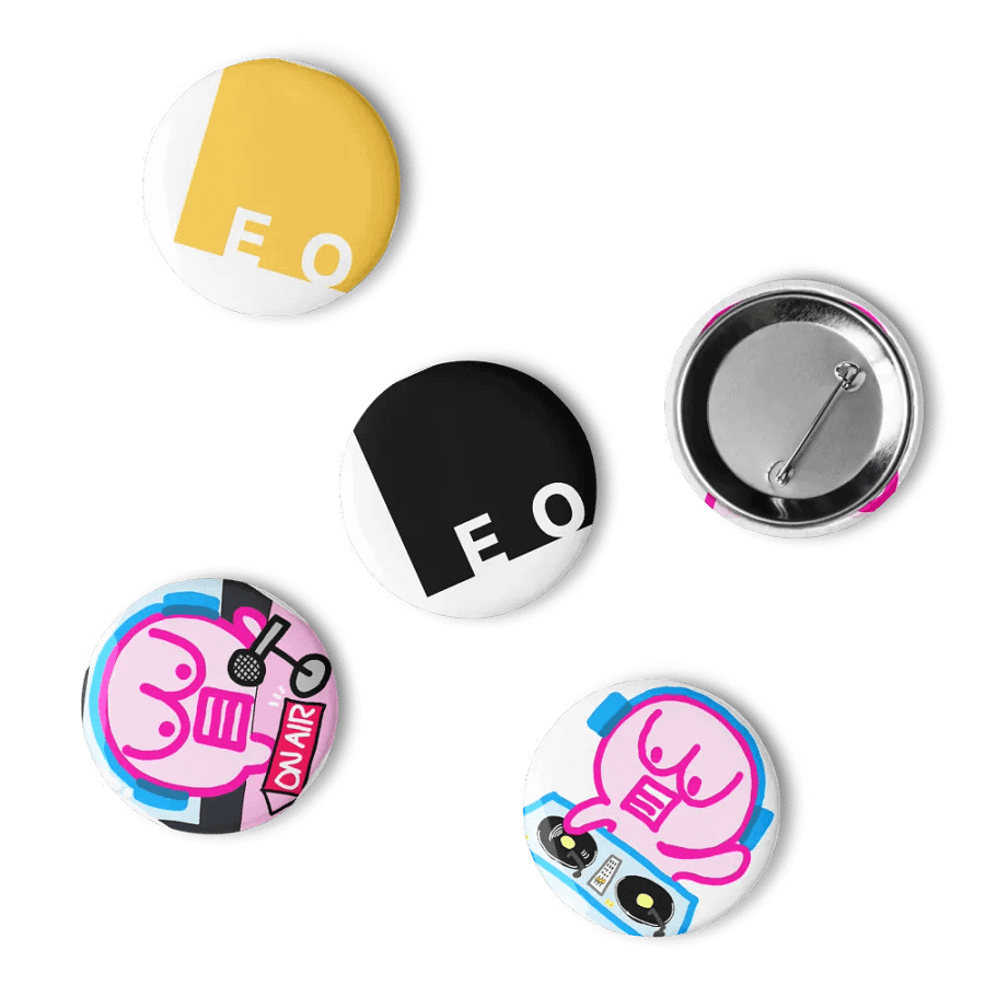 Larger Pin Buttons: 2 Logo and 3 Stamps for Membership product image (10)