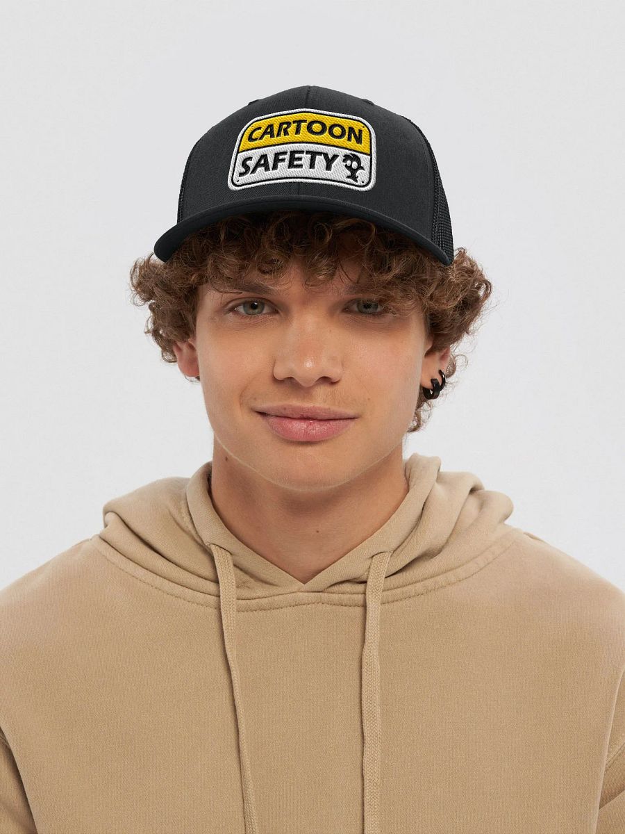 Cartoon Safety Logo Trucker Hat product image (14)