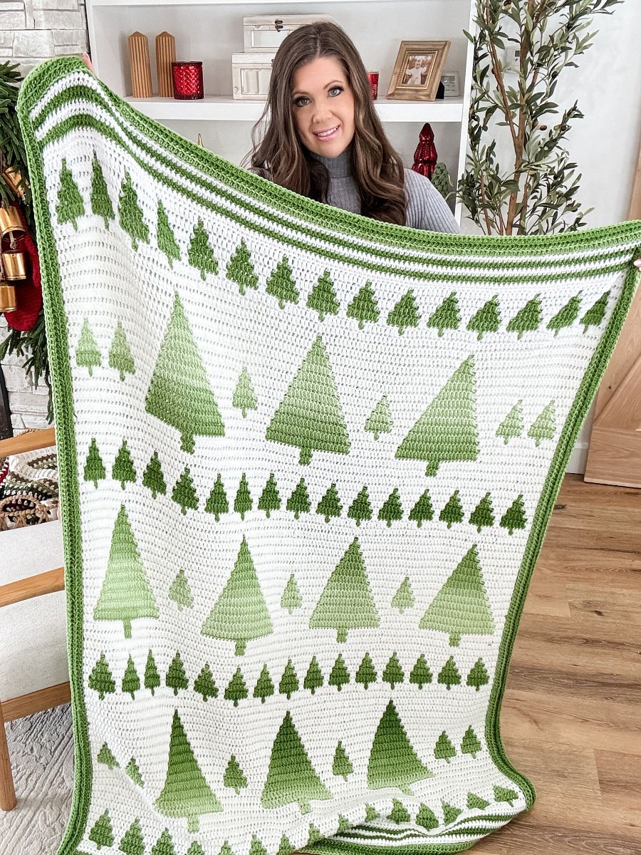 Winter Forest Mosaic Blanket Crochet Pattern product image (7)