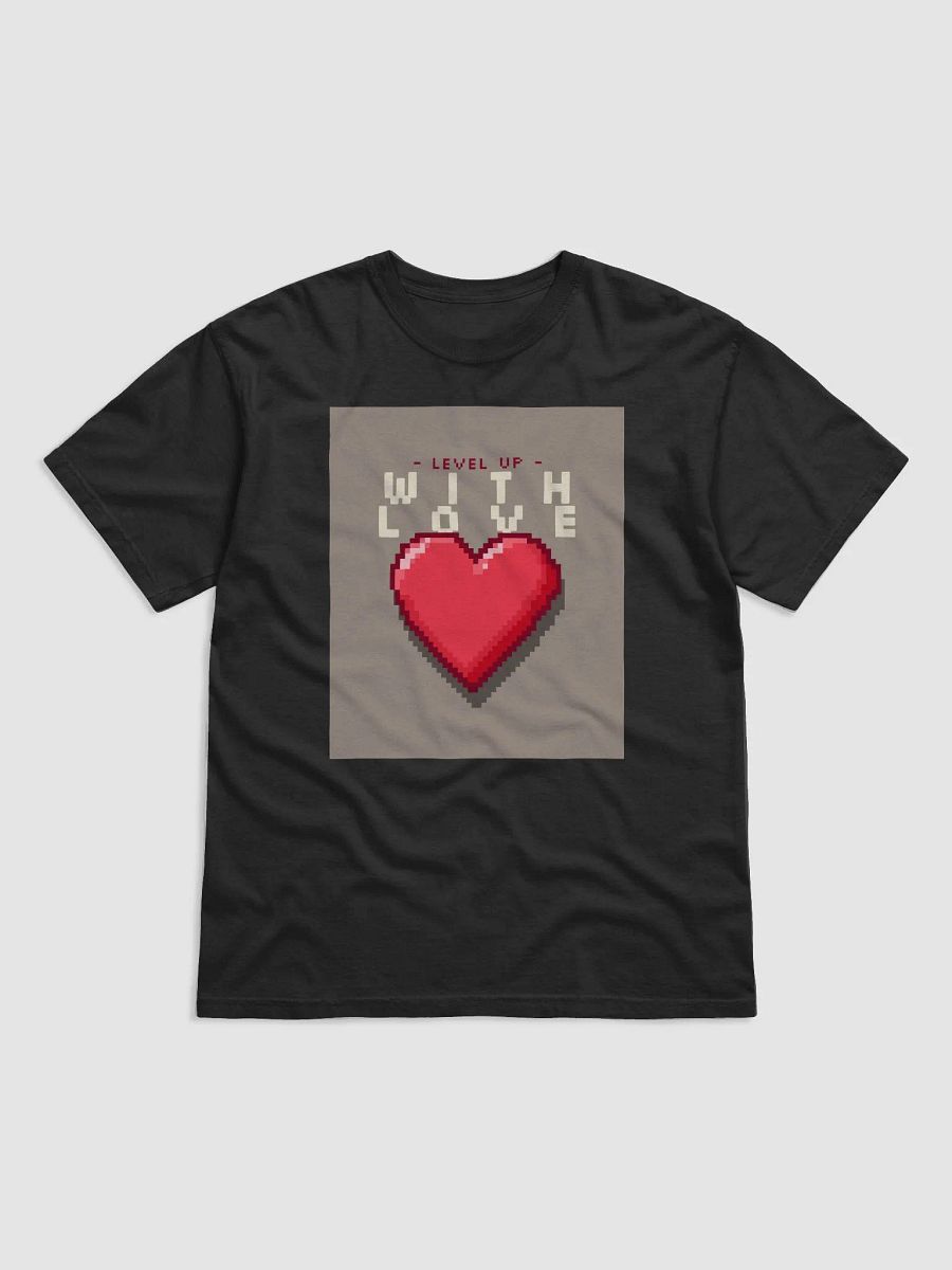 Level Up with Love RPG Heart Design Cotton T-Shirt product image (1)