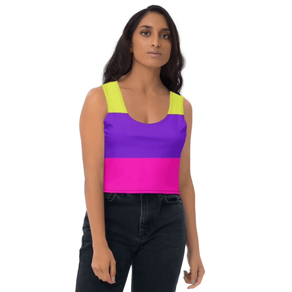 Color Block Crop Top T-Shirt product image (11)