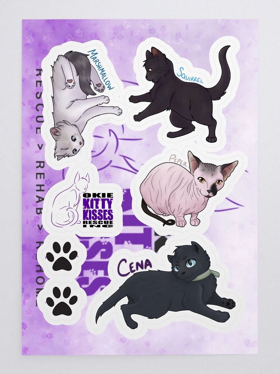 Cats of OKKR sticker sheet - Set 1 product image (3)