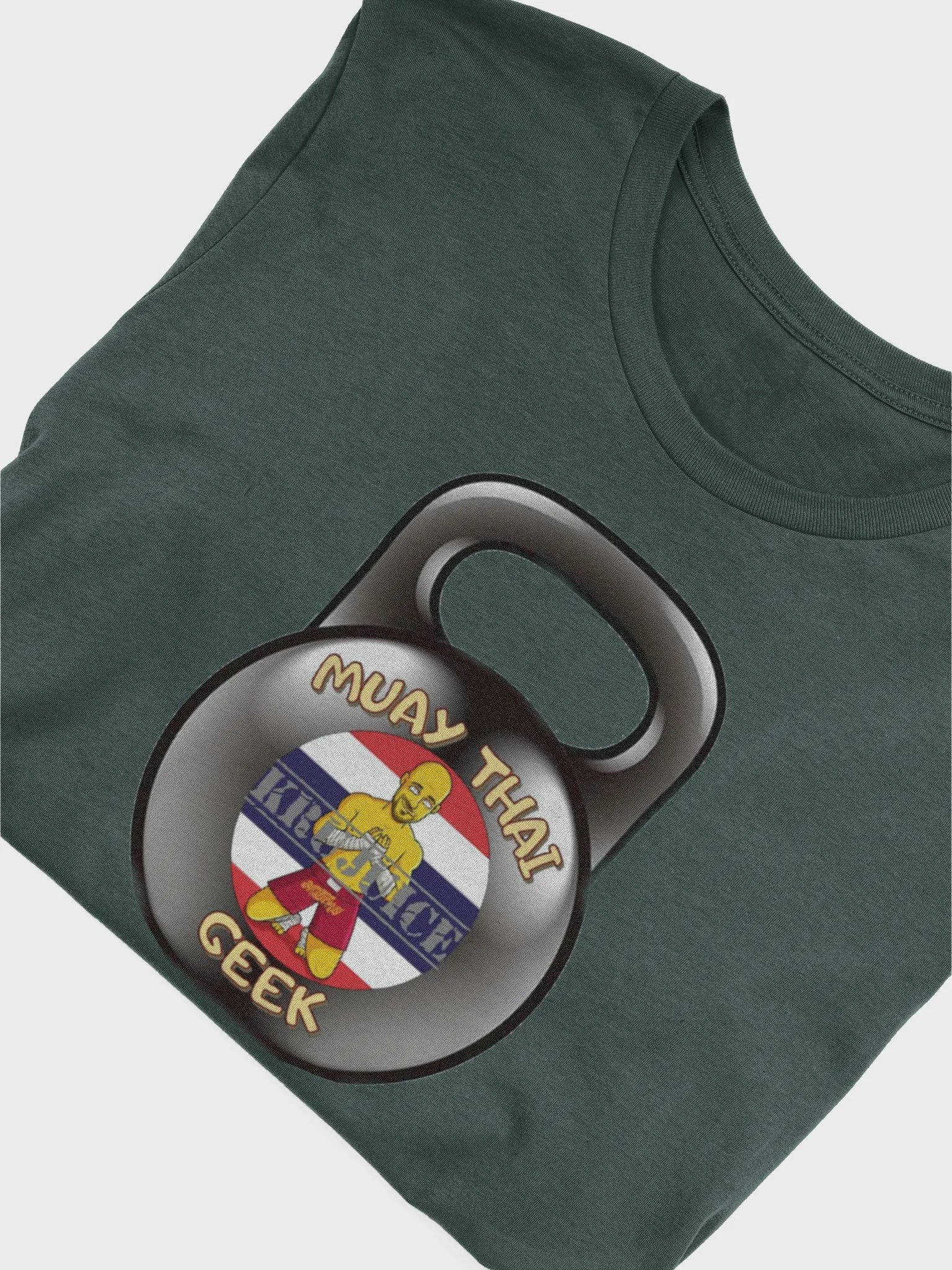 Muay Thai Geek Kettlebell Dark Green, Soft Tee product image (5)