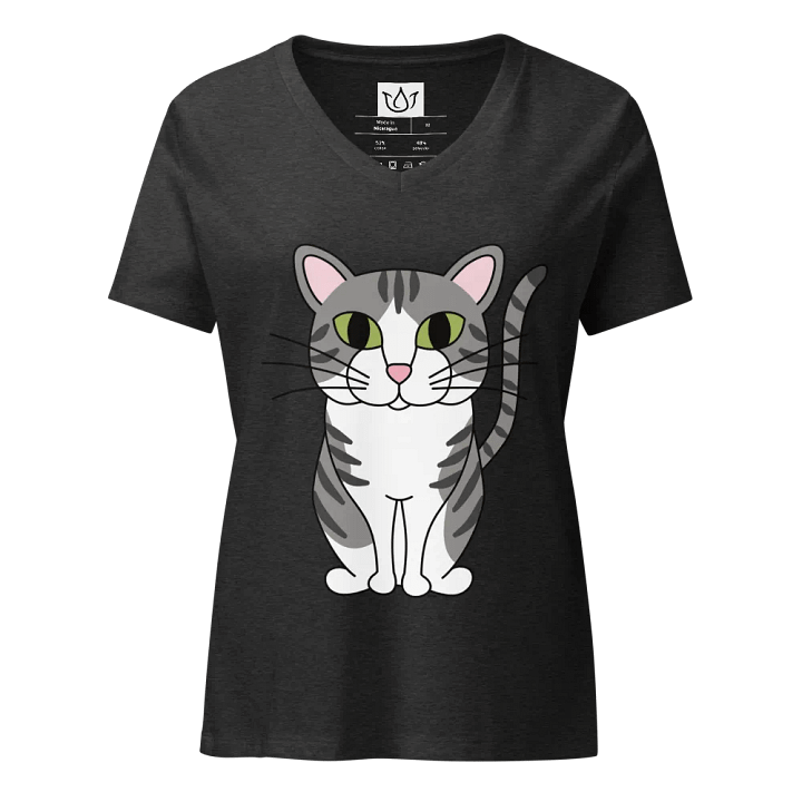 Tabby Cat Women's Relaxed V-Neck Tee product image (3)