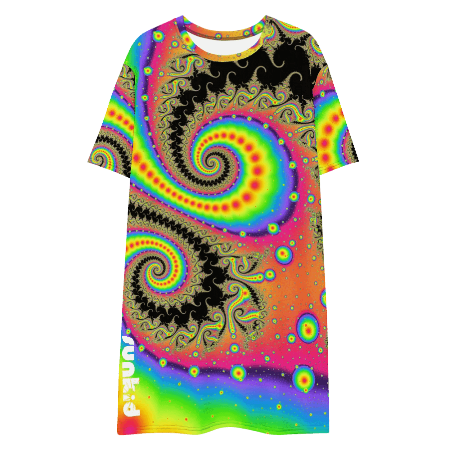 Fractal Dress/Tunic - Pink Lemonade and Candy Twists product image (7)