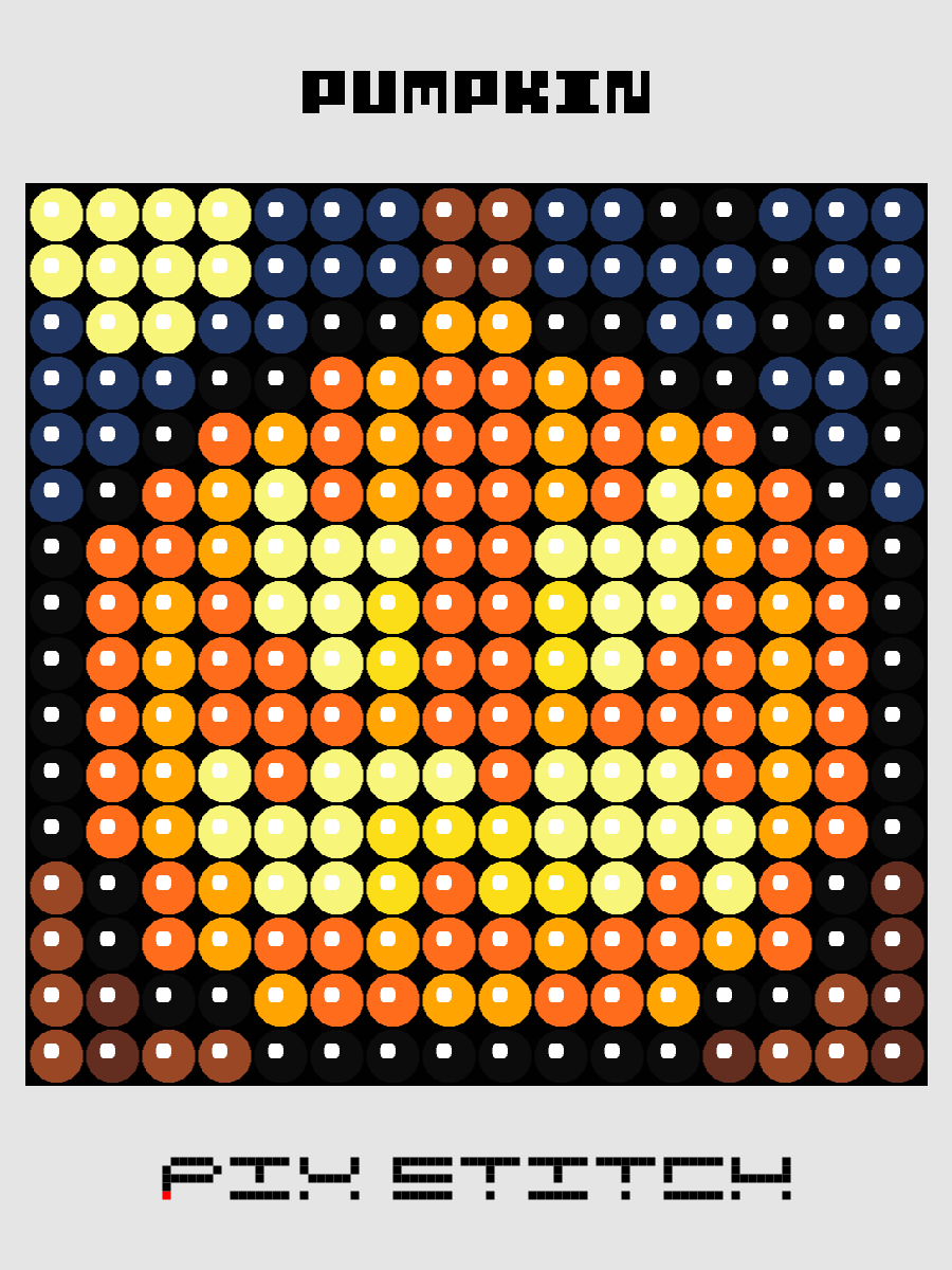Pumpkin Pixel Art product image (1)