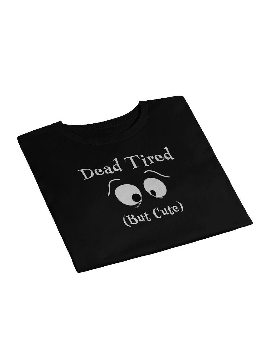 Dead Tired But Cute – Sleepy‑Eyed Cartoon Crop Top product image (3)