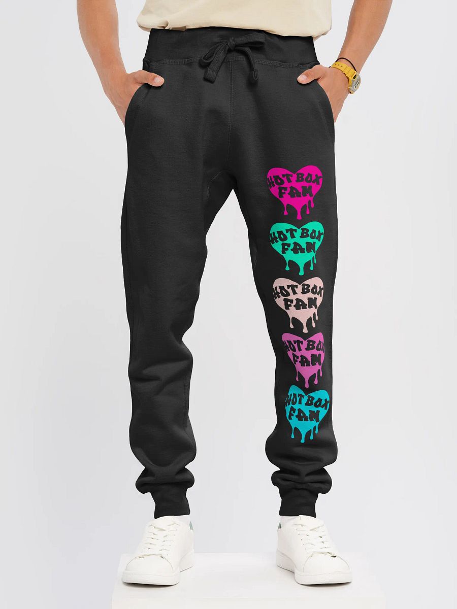 UNISEX HOT BOX FAM TRANSPARENT COLOR LOGO ON SWEAT PANTS product image (14)