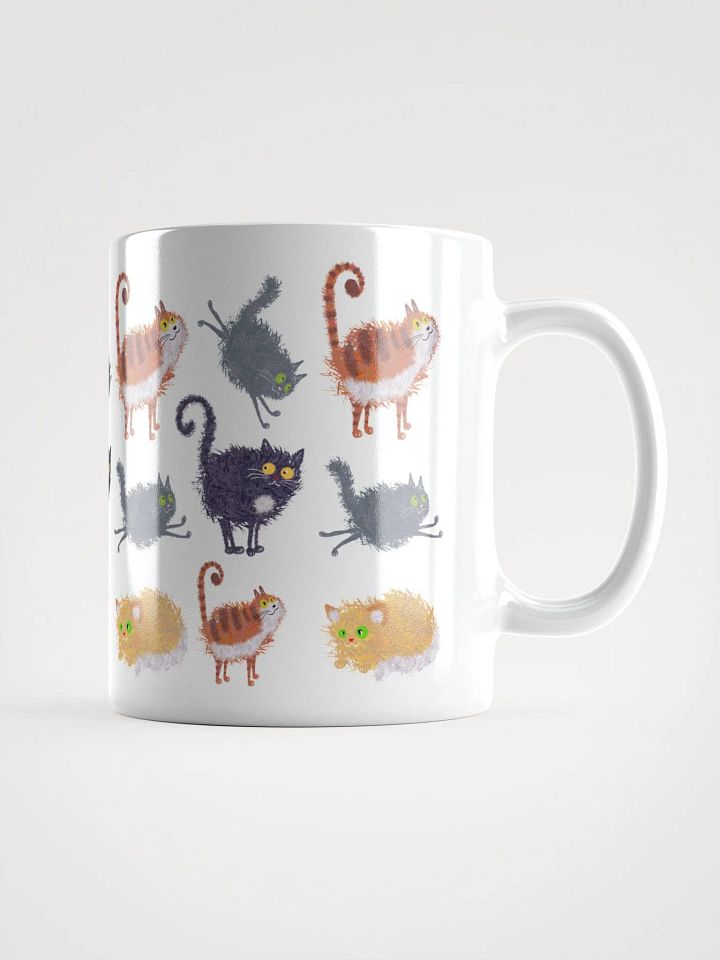 The Gridlock of Goofy Cats – Funny Cartoon Cat Mug product image (3)