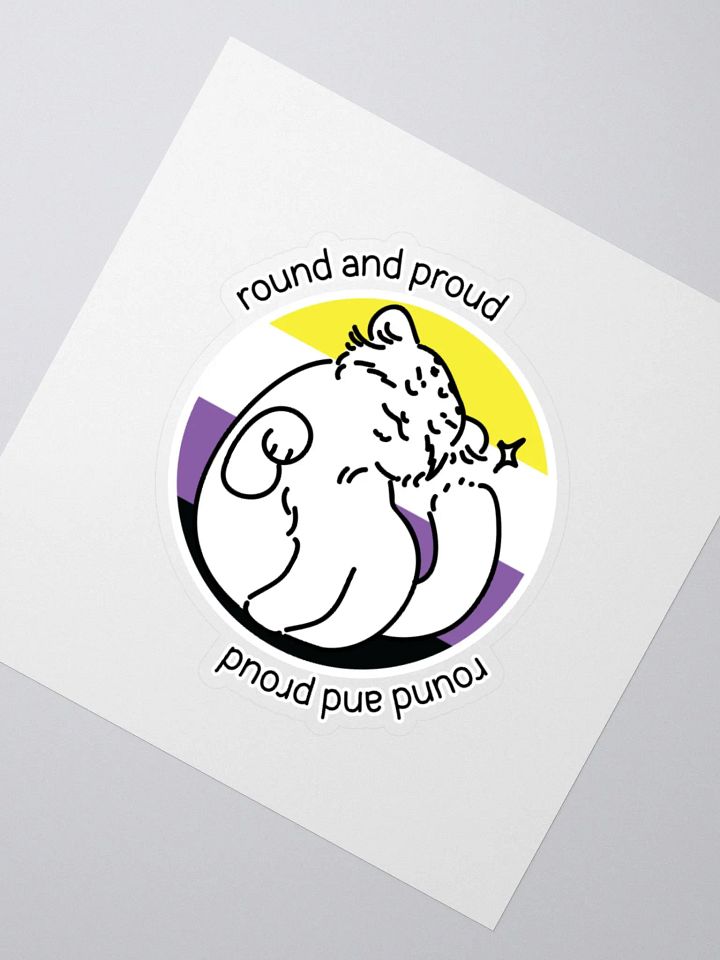 Round and Proud Manul Nonbinary Version - Sticker product image (6)