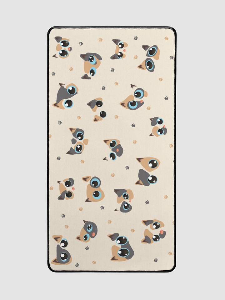 Cute Calico Cat Faces (Blue Eyes) Desk Mat 15.5" x 31.5" product image (2)