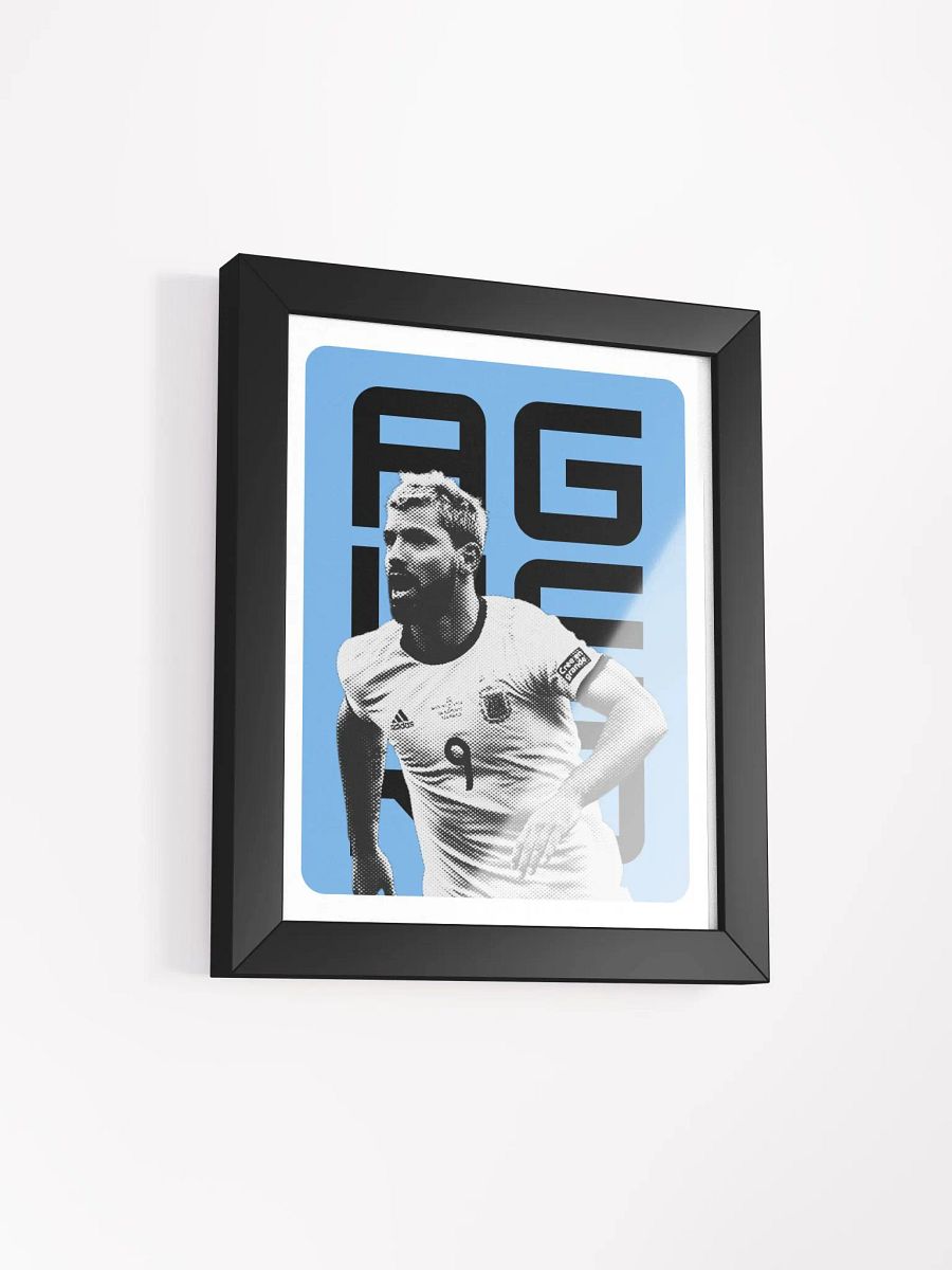 Sergio Aguero BW Argentina Name Art Framed Print product image (4)