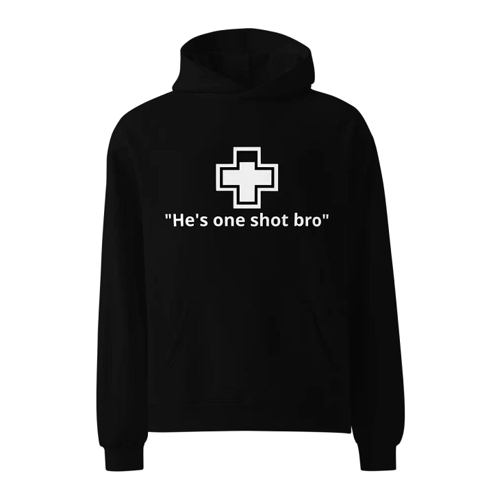 "He's one shot bro" Hoody Black product image (1)