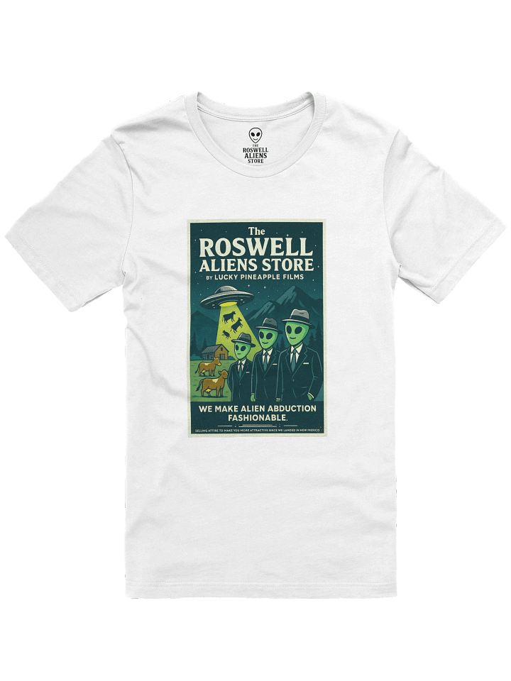 The Roswell Aliens Store by Lucky Pineapple Films Retro Poster Unisex T-Shirt product image (109)