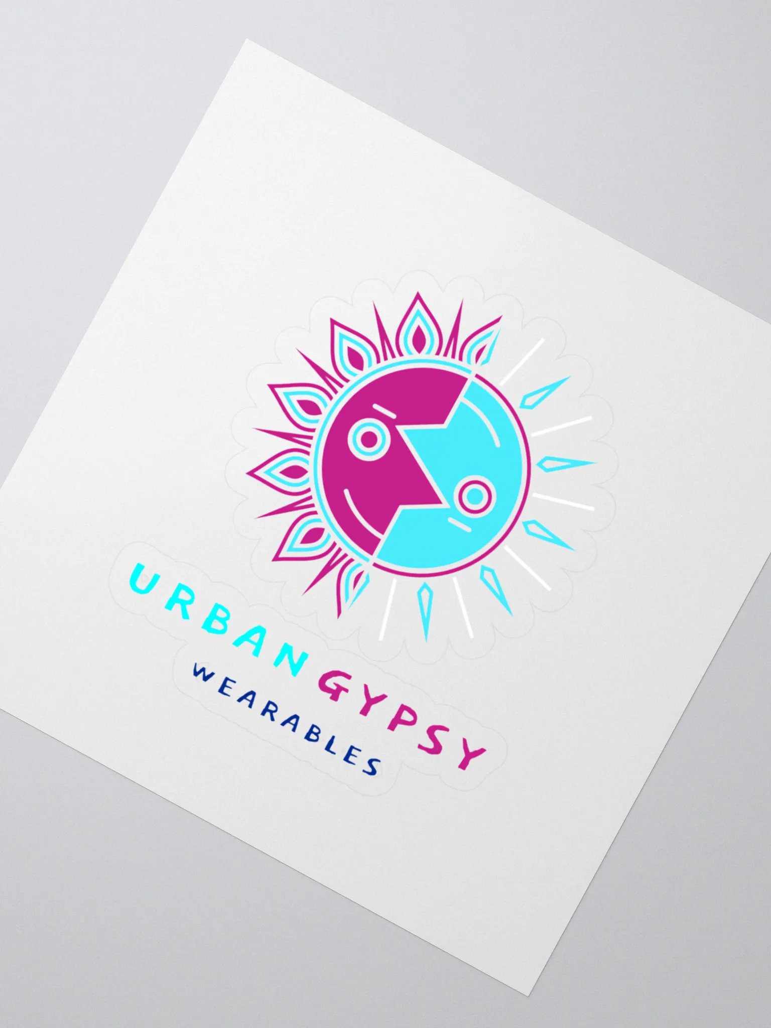 Vibrant Half Sun Moon Urban Gypsy Sticker Set product image (2)