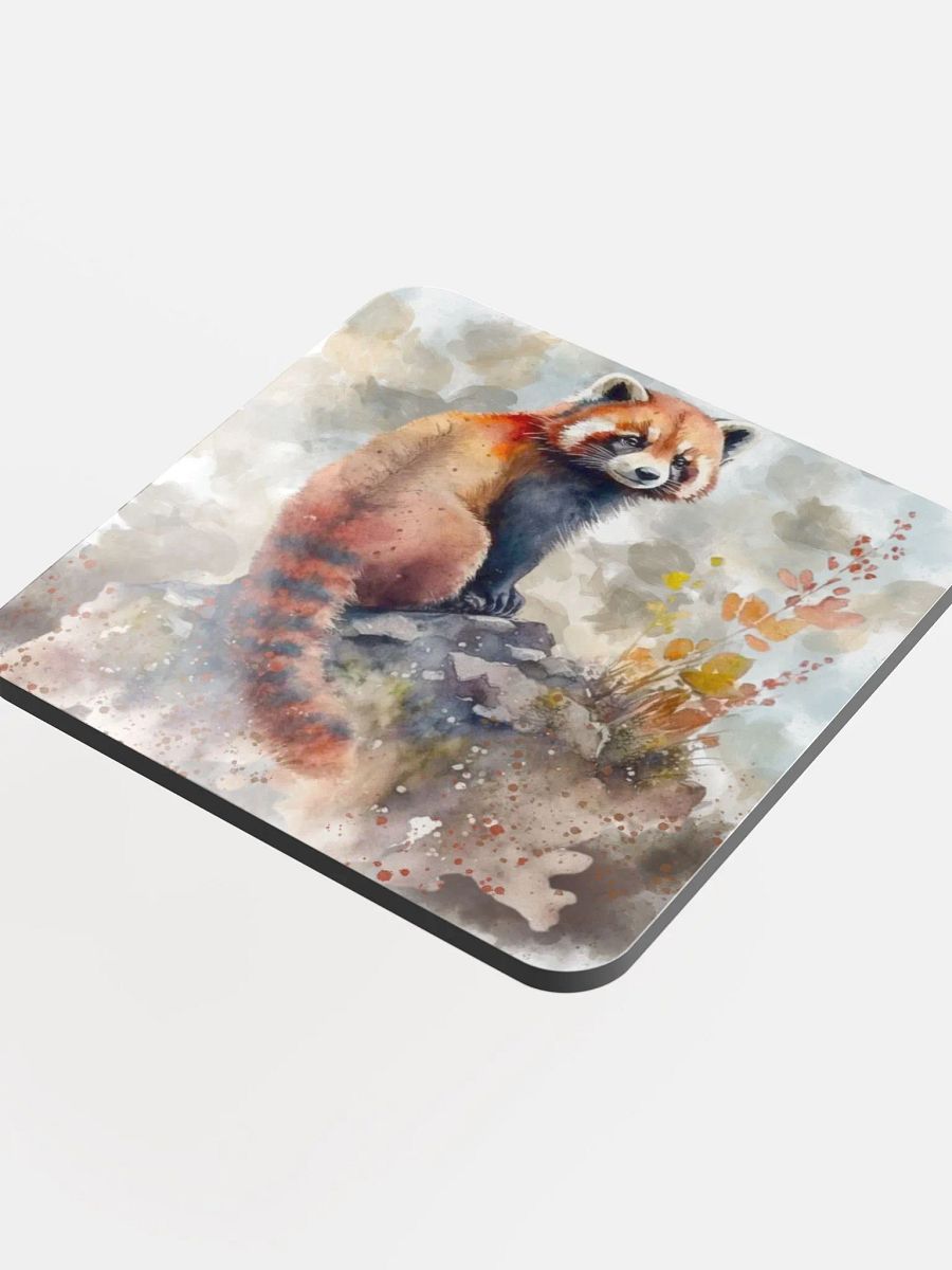 Red Panda Watercolour Coaster product image (4)