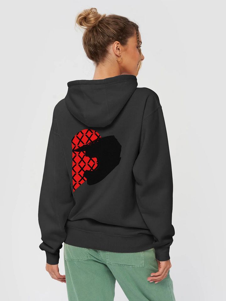 Valentine Matching Off-Road Helmet Heart Hoodie (Black-Right) product image (1)