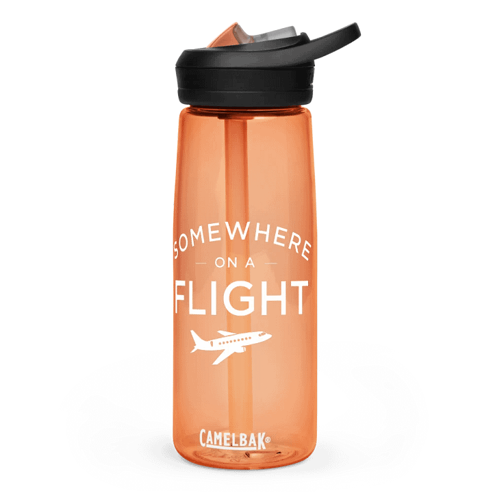 Somewhere on a Flight Water Bottle product image (1)