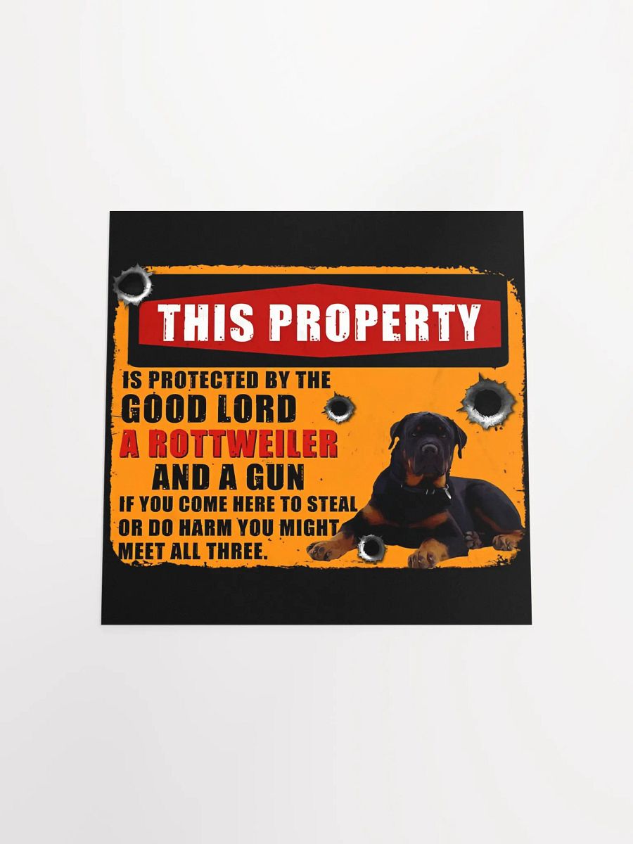 Guardian Rottweiler Warning Poster product image (18)