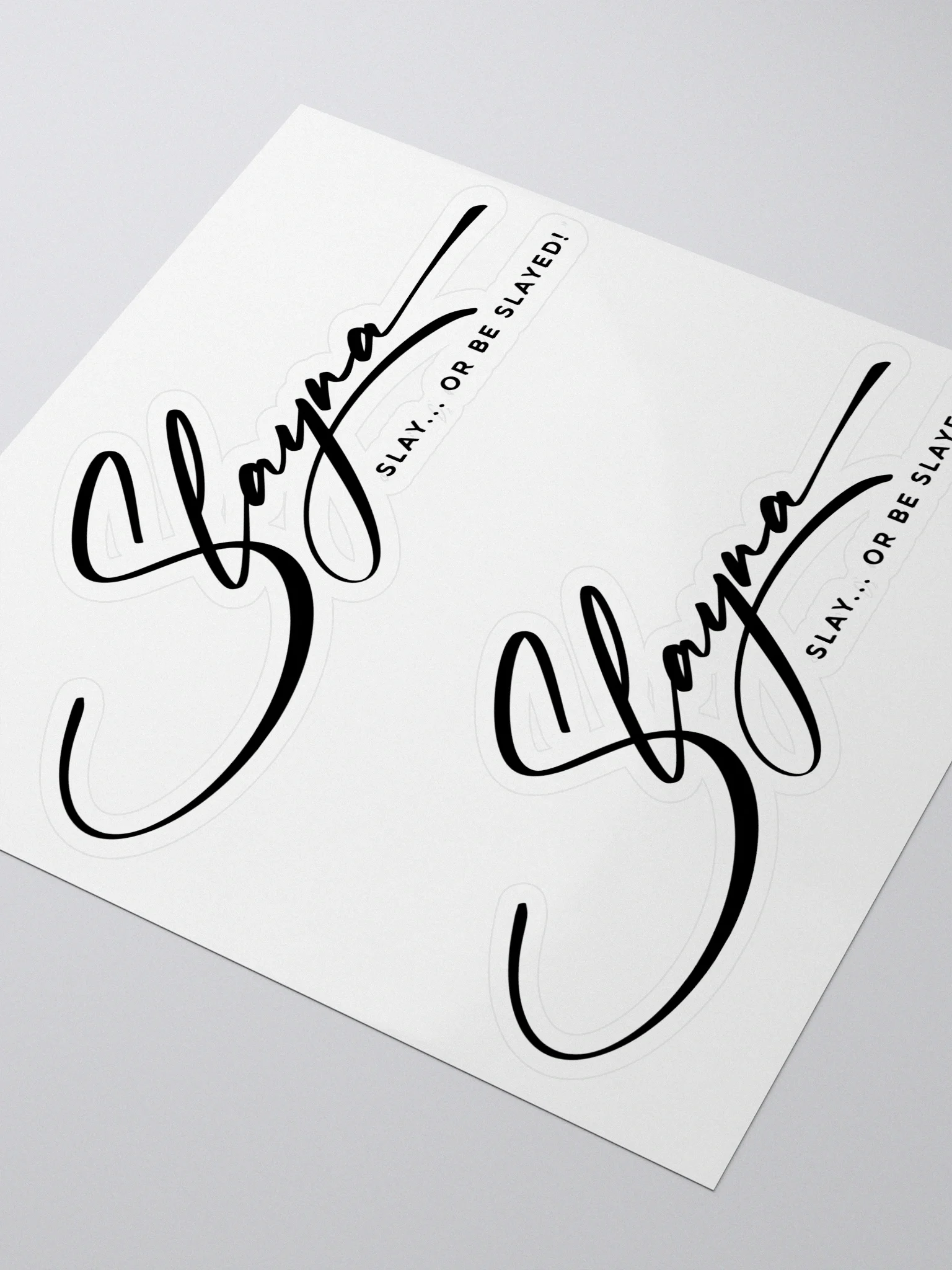 (2) SLAYNA Black Signature Cutout Stickers product image (3)