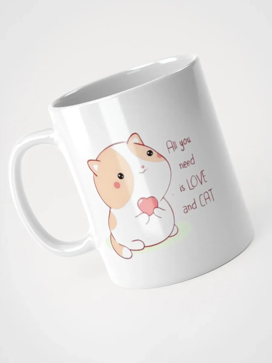 White Glossy Mug Cute Kitten product image (3)