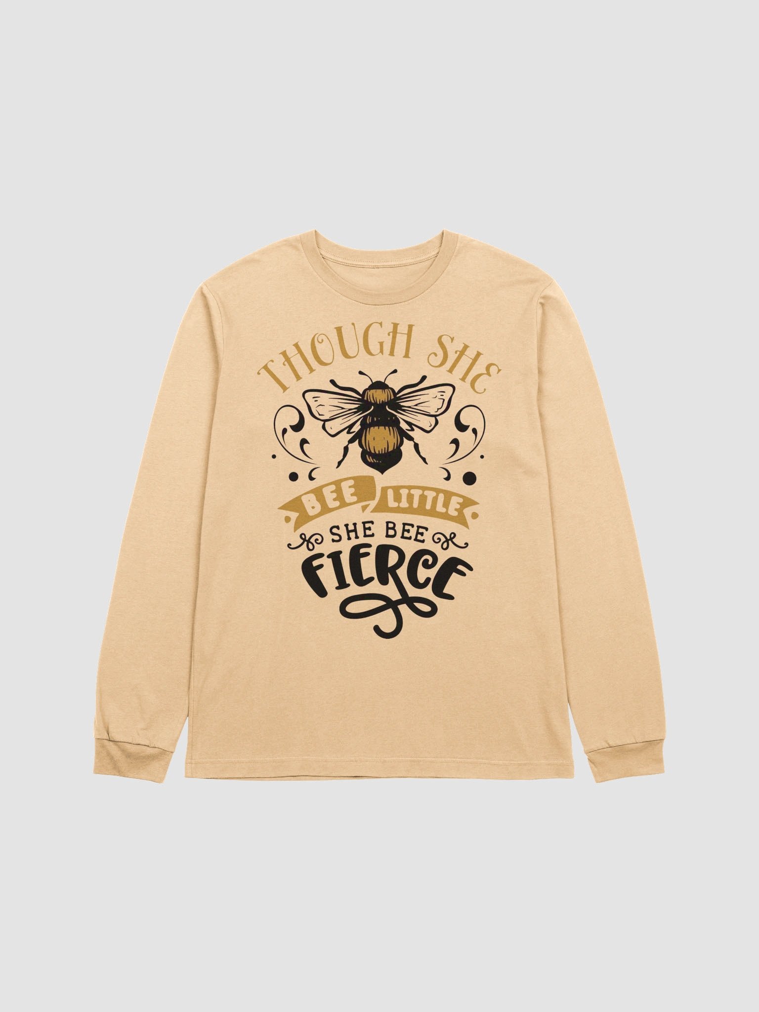 Fierce Bee Illustration Long Sleeve T-Shirt product image (1)