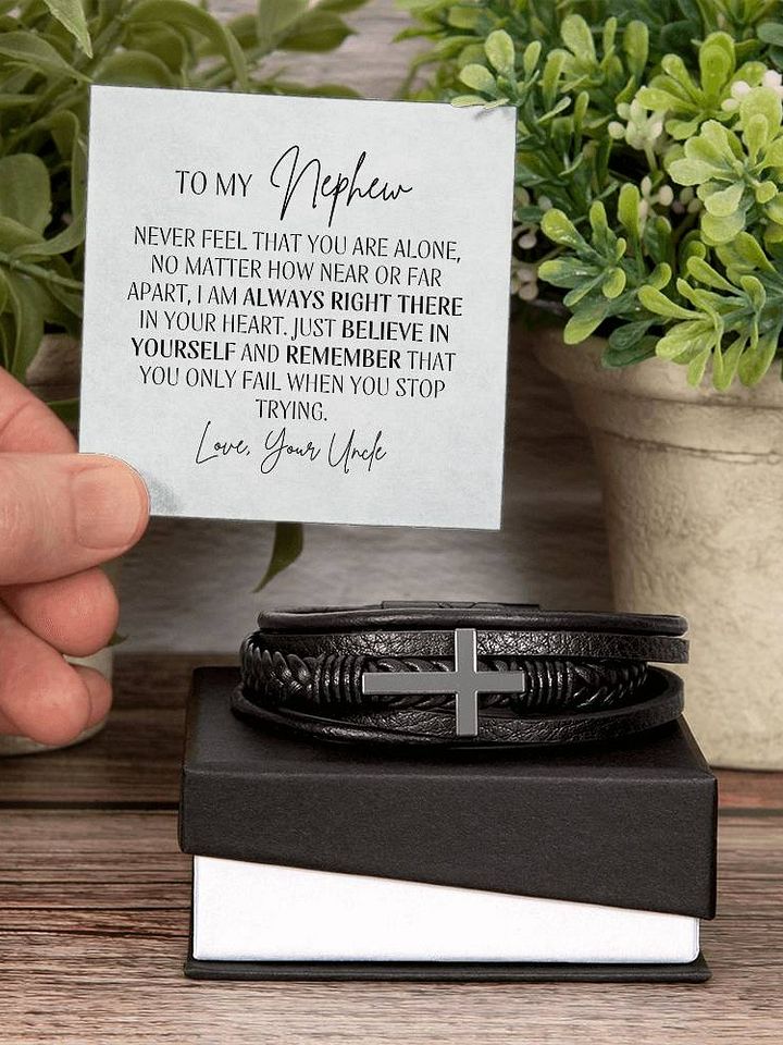 Nephew Cross Bracelet From Uncle - Never Feel Alone product image (2)