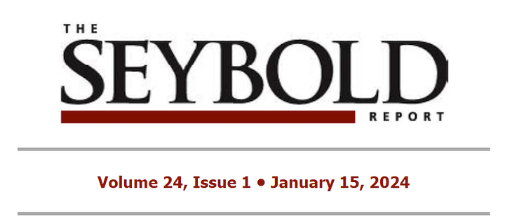 Seybold Report Issue 24.01, January 2024 product image (1)