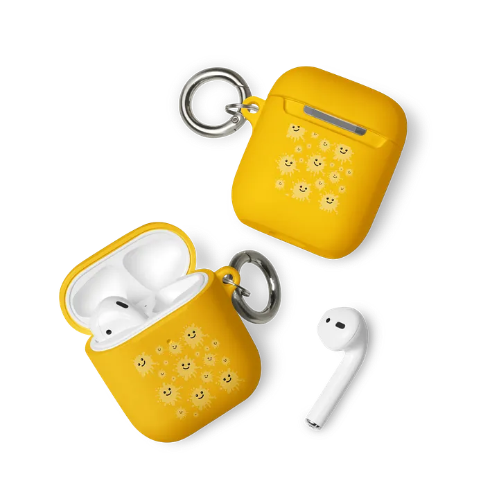 Yellow Printed Air Pod Cases product image (1)
