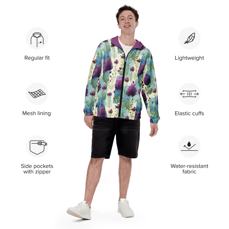 Violet Adventure All-Over Print Windbreaker product image (5)