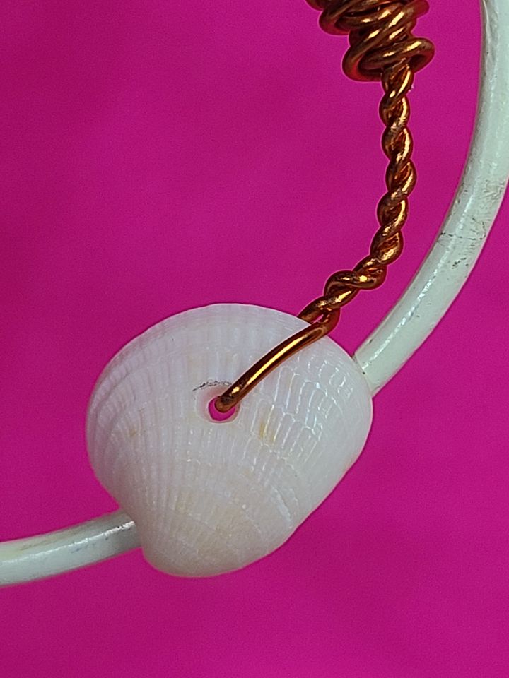 Shell wire wrapped Earrings product image (2)