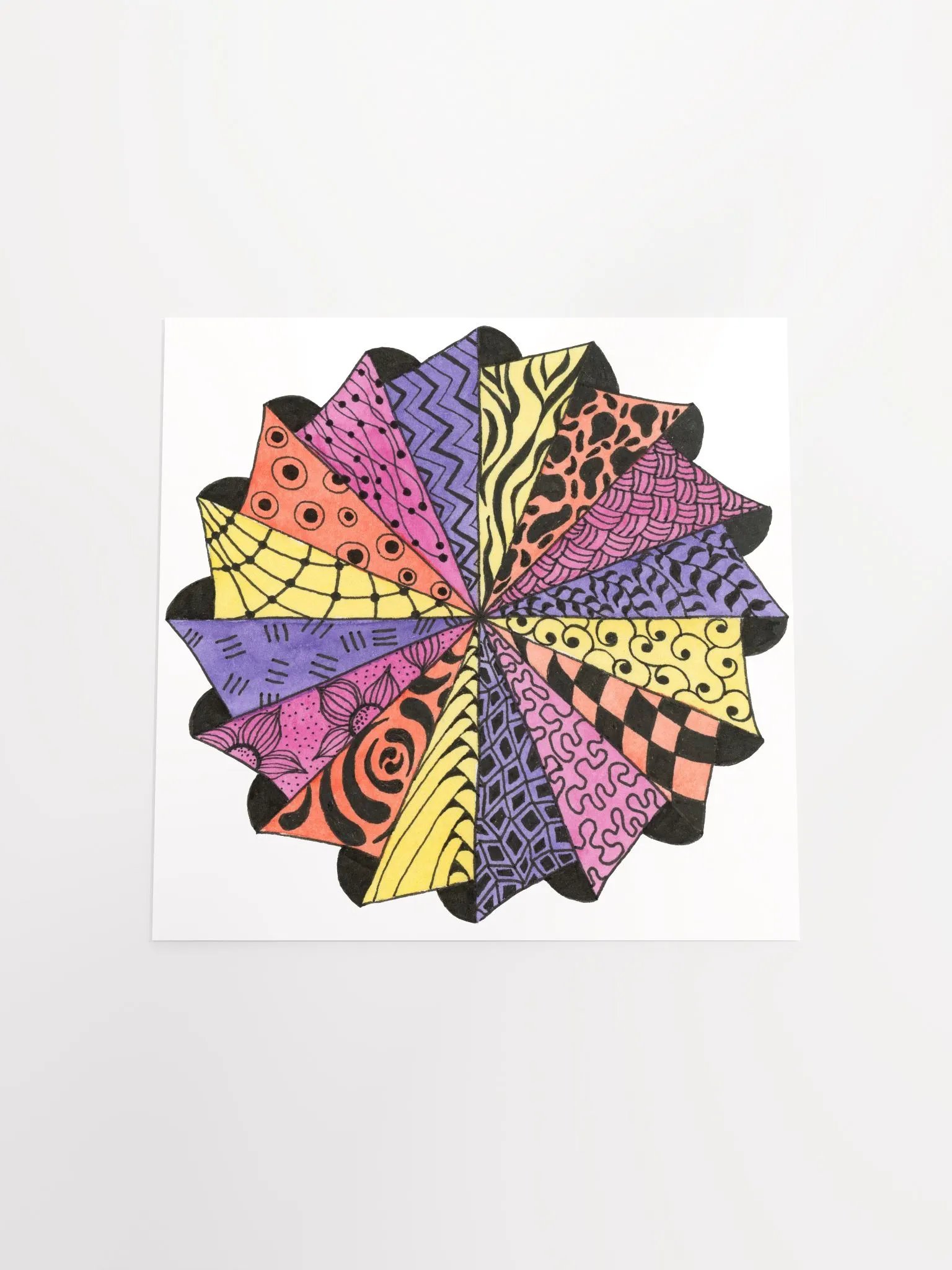 Zentangle Kaleidoscopic Mandala Poster product image (11)