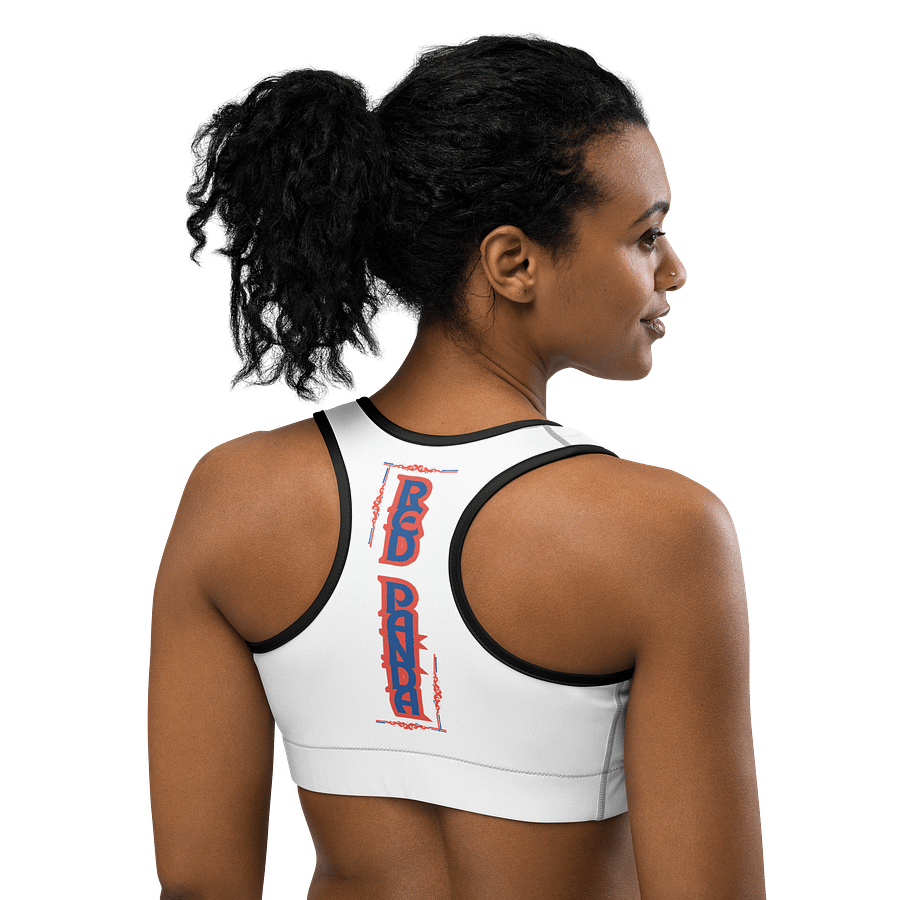 "Zzz" RED PANDA white Sports Bra product image (4)