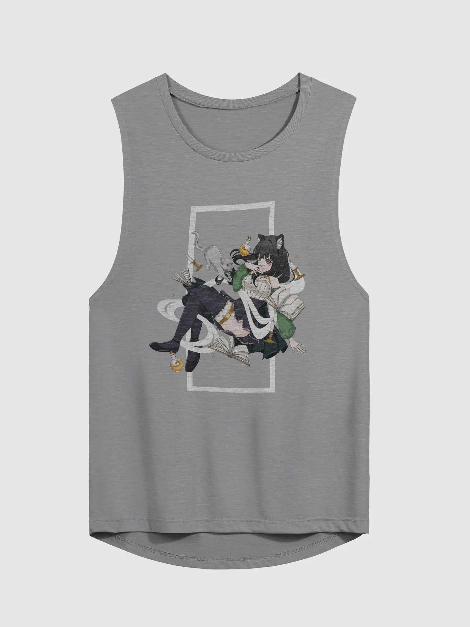 Whimsical Cat Girl Flowy Tank product image (1)