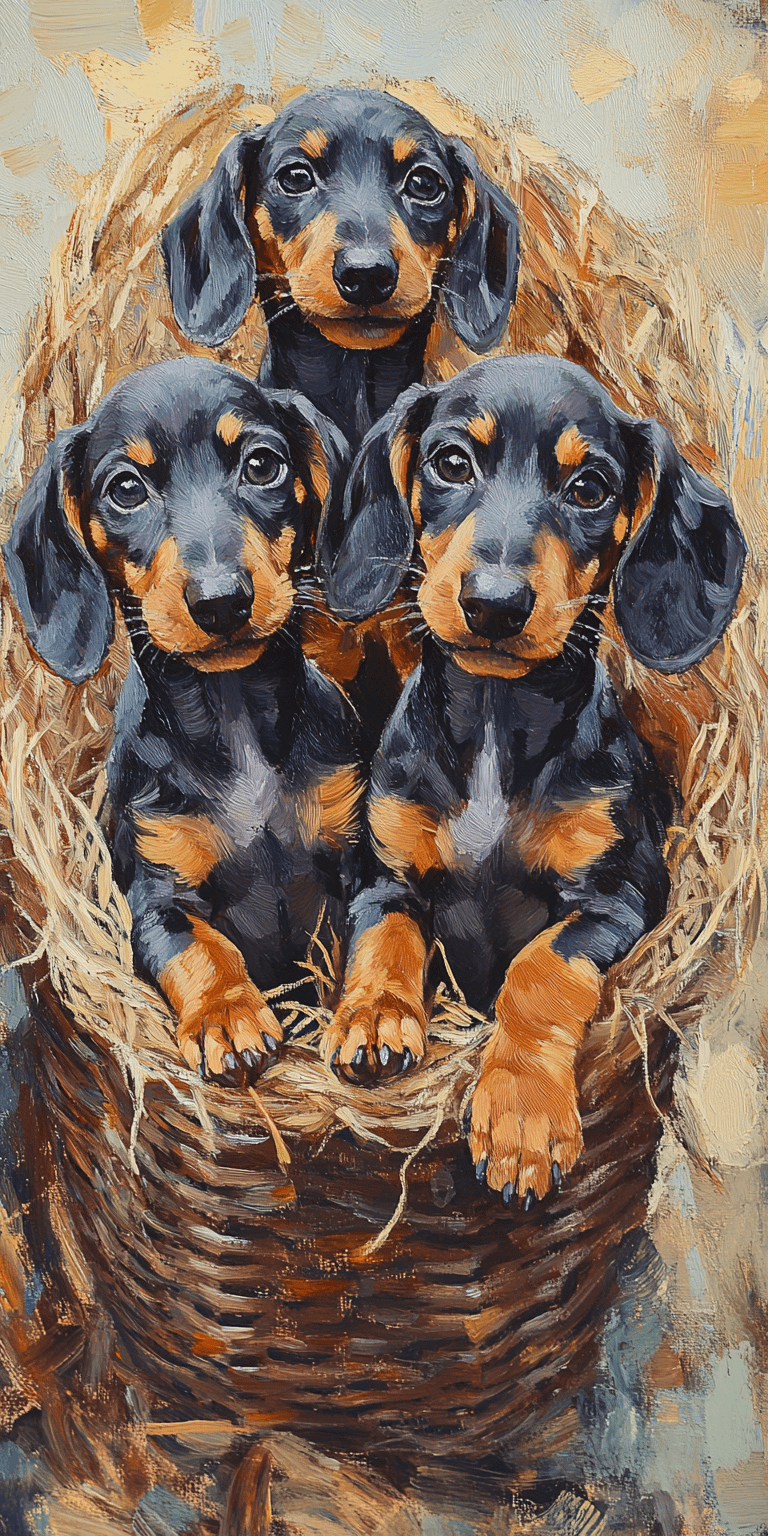 Phone Background Dachshund Puppies (Free) product image (4)