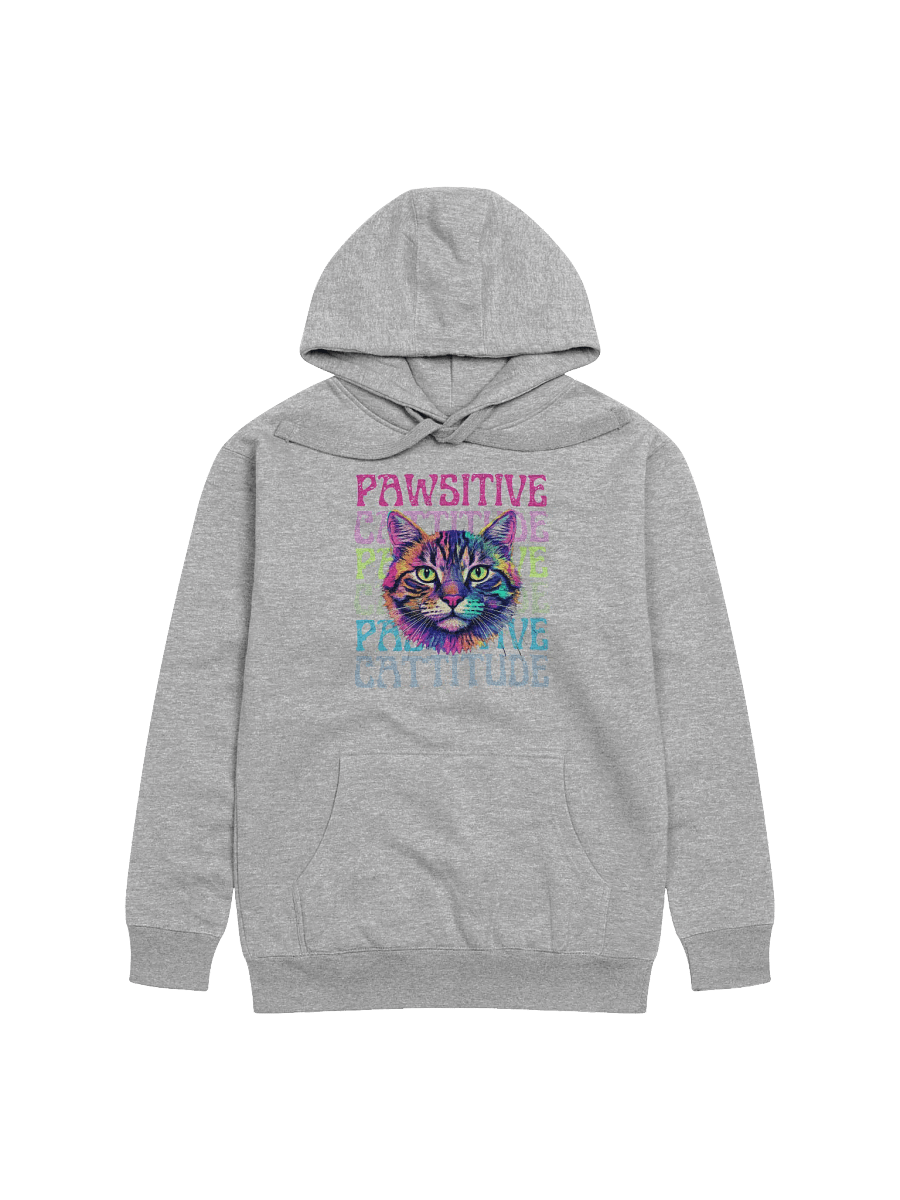 Pawsitive Cattitude Front Graphic Hoodie product image (7)