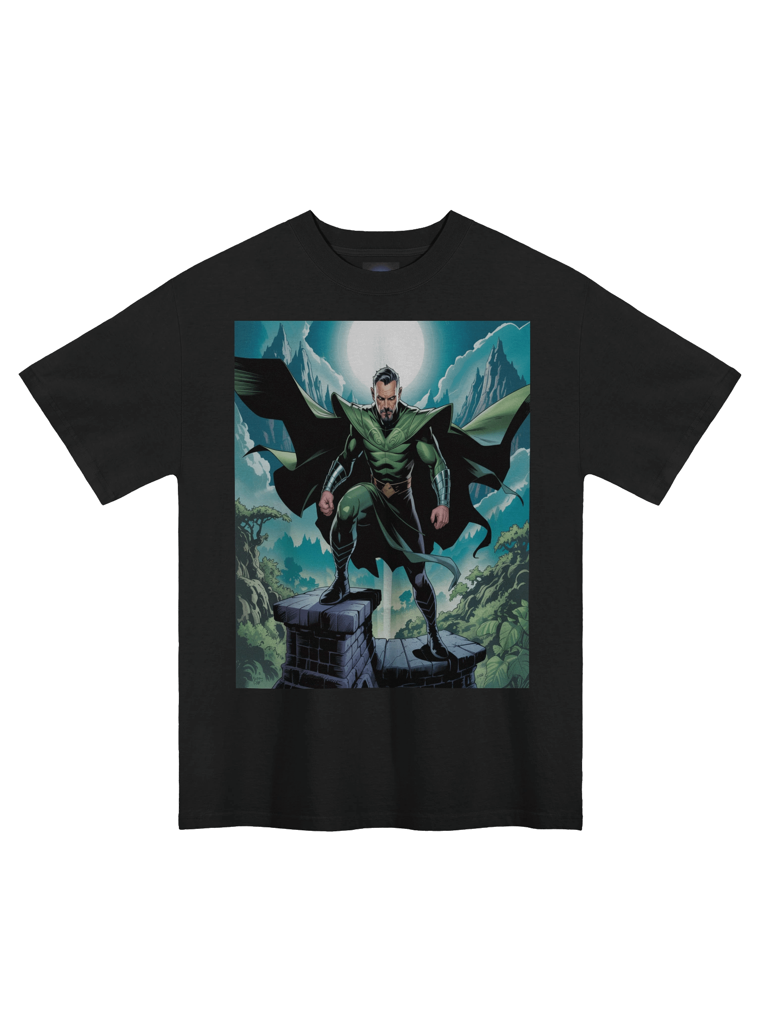 Eternal Shadows: Ra’s Al Ghul Inspired Oversized Faded T-Shirt product image (3)