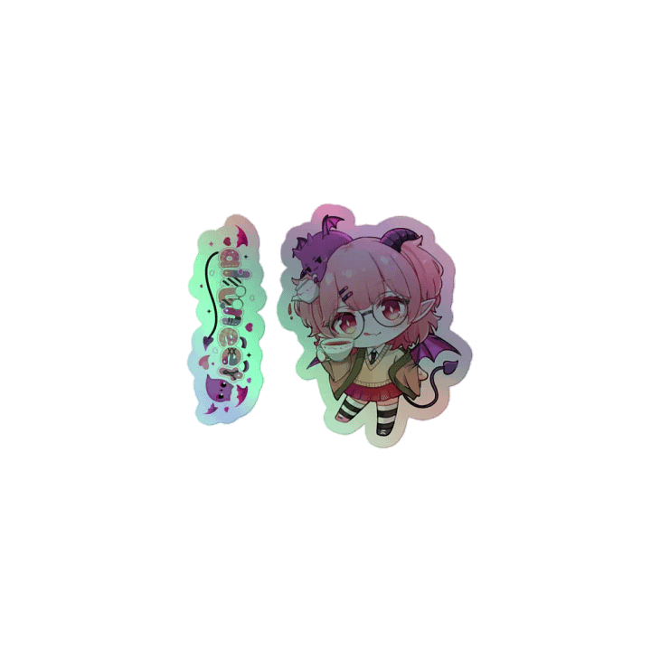 Holographic Aku Tea Time Stickers ♥ product image (1)