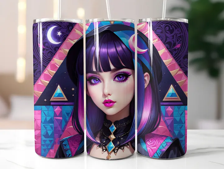 Mystic Girl 20 oz Skinny Stainless Steel Tumbler - v1 product image (2)