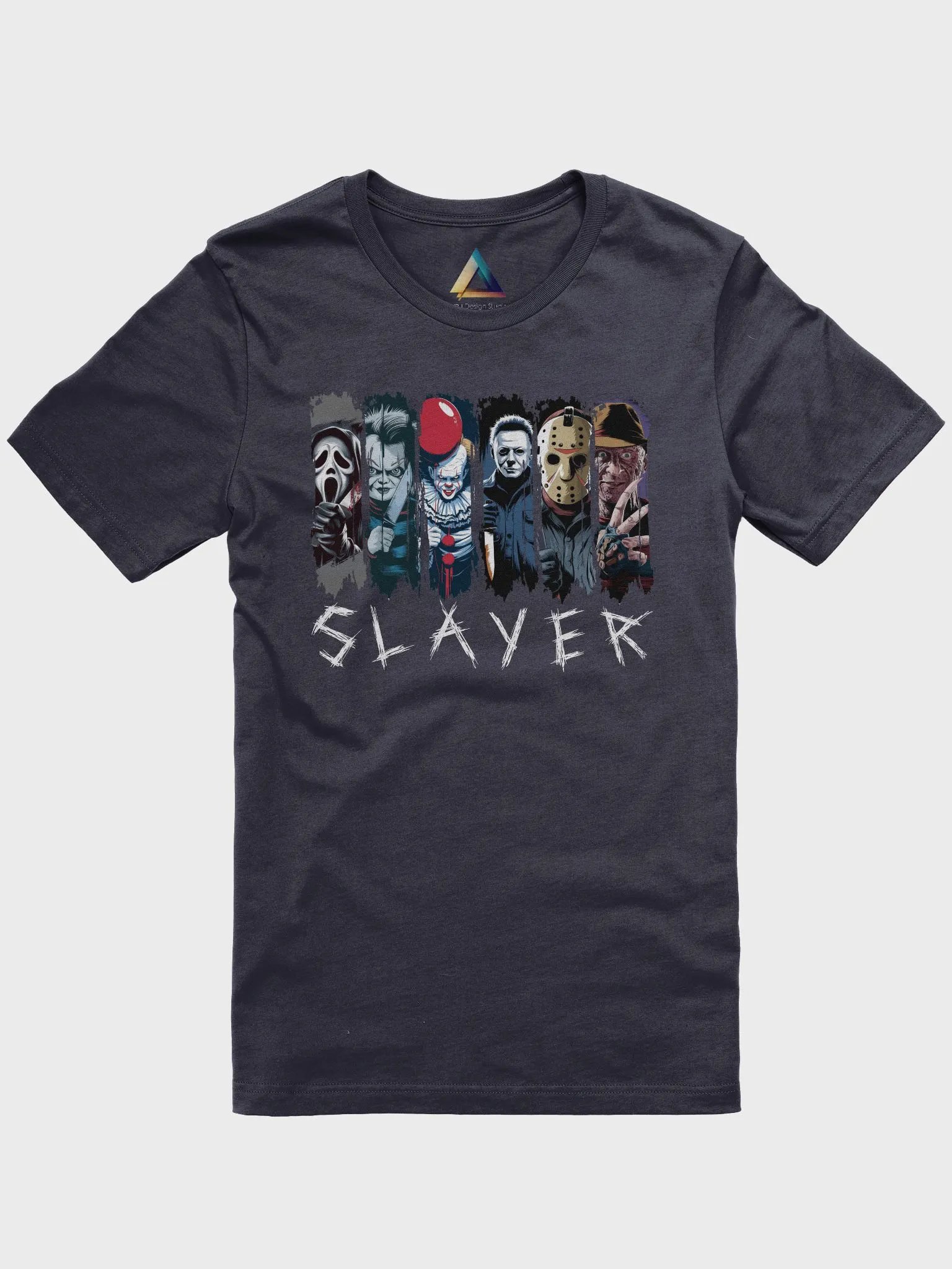 "Slayer of Nightmares" Halloween Horror Icons T-Shirt – Chucky, Freddy, Jason & More product image (1)
