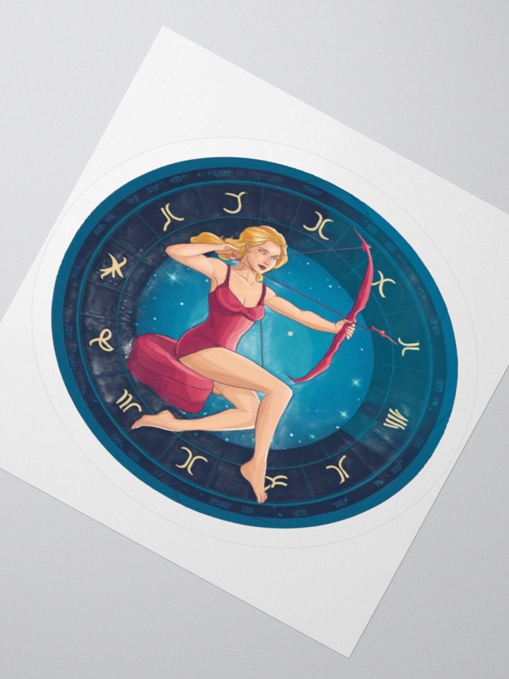 Exclusive Sagittarius Zodiac Sticker: Centaur Archer in Cosmic Twilight - Perfect for Astrology Fans and Unique Gifts! product image (4)