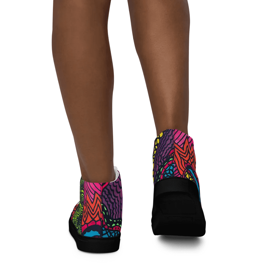 Symmetry in Color: Women's High Top Canvas Shoes product image (10)