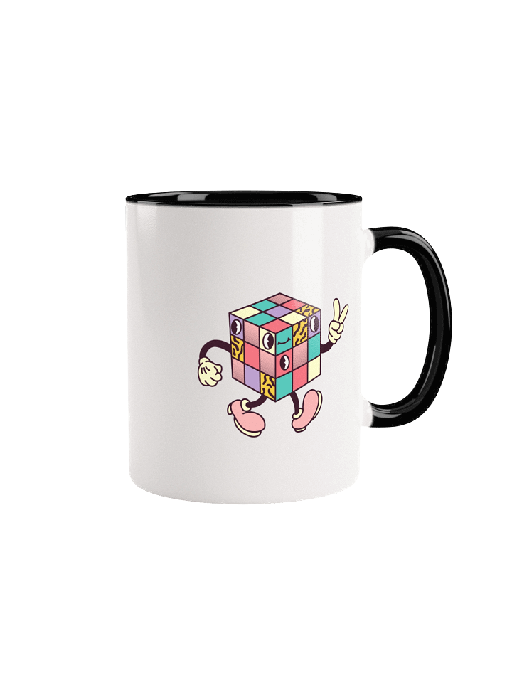 Retro Cubic Groove Ceramic Mug - Double Sided Print product image (1)