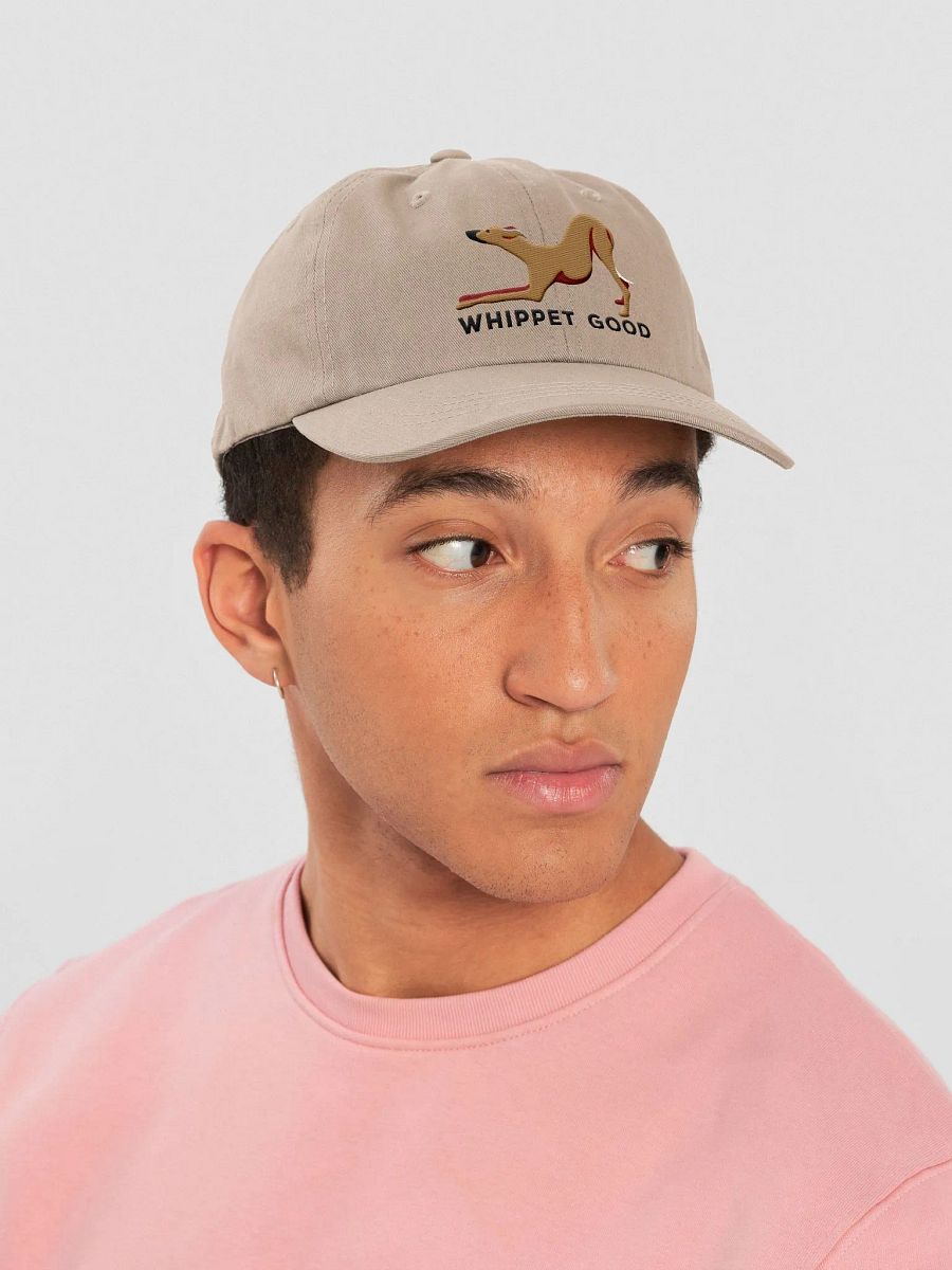 Whippet Good Classic Dad Hat(Embroidered) of a Whippet(Tan/Fawn) product image (27)