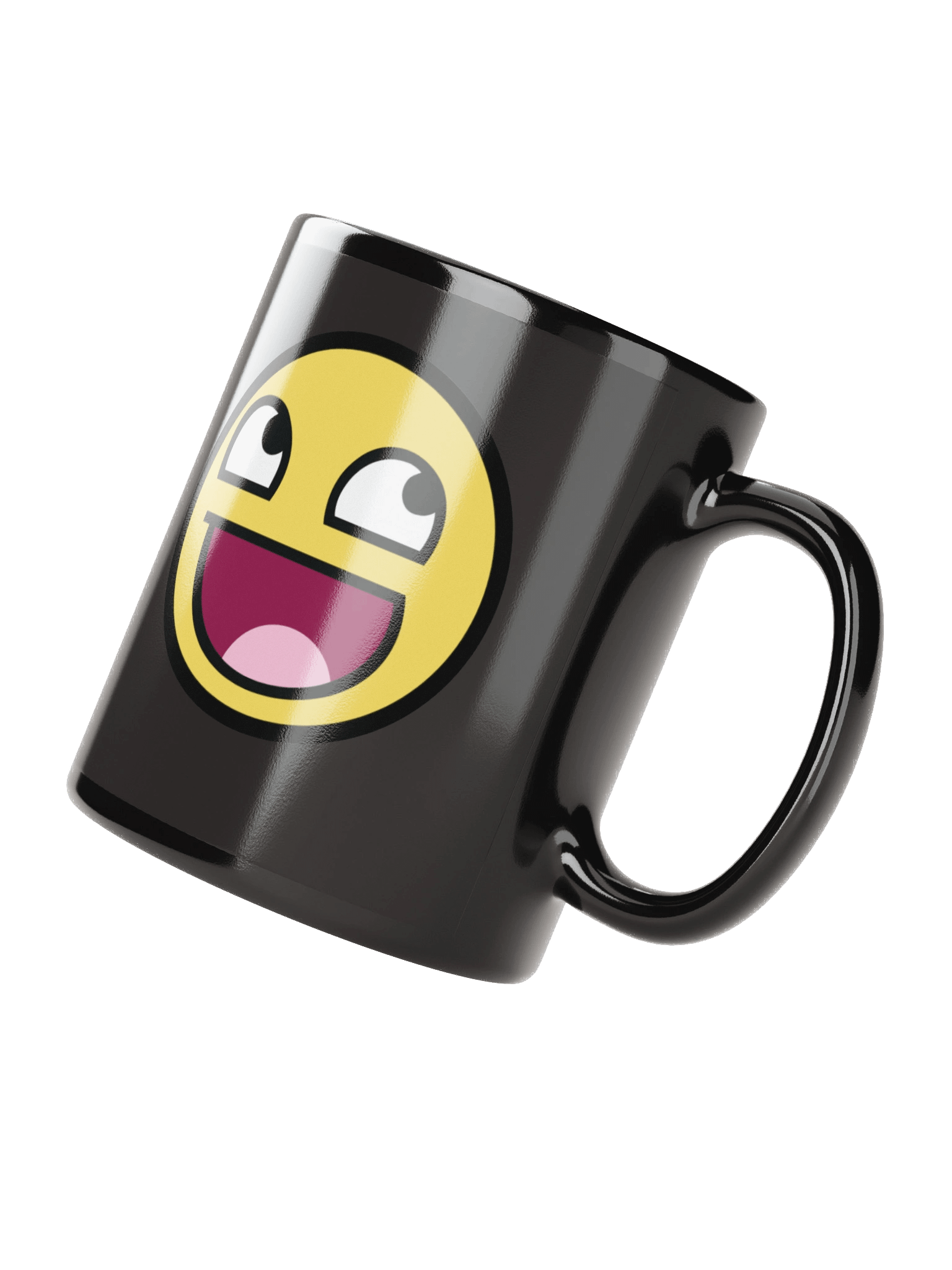 Excited Emoji Black Coffee Mug product image (3)