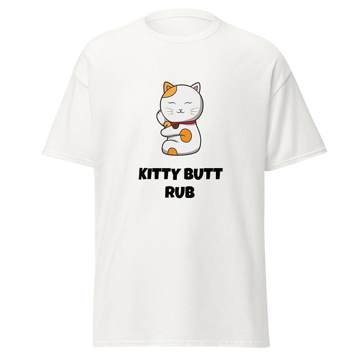 KITTY BUTT RUB UNISEX SHIRT - WHITE product image (1)