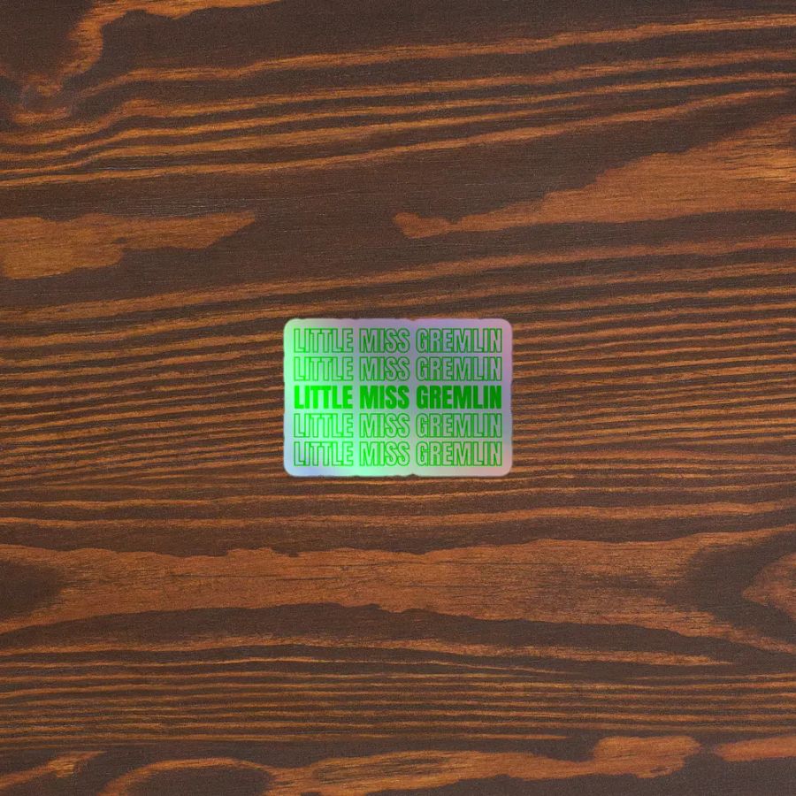 Little Miss Gremlin Holographic Sticker Sheet product image (5)