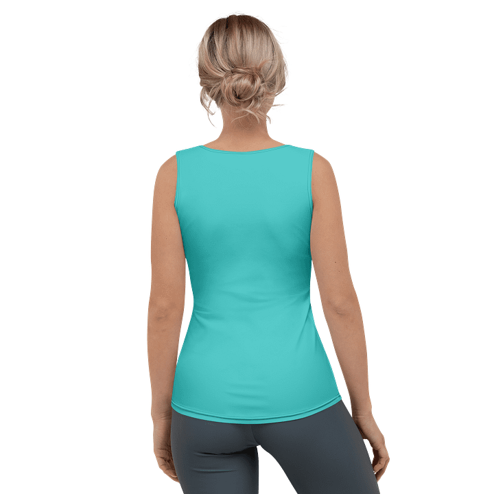 Destination Bigfoot Bronco Slanted Synthwave Women's Tank (Dark Turqouise) product image (2)