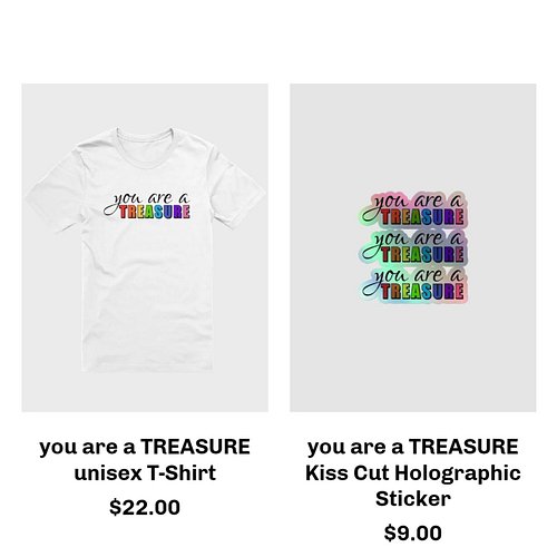 just a tiny sample of new hot merch collection - you are a treasure!